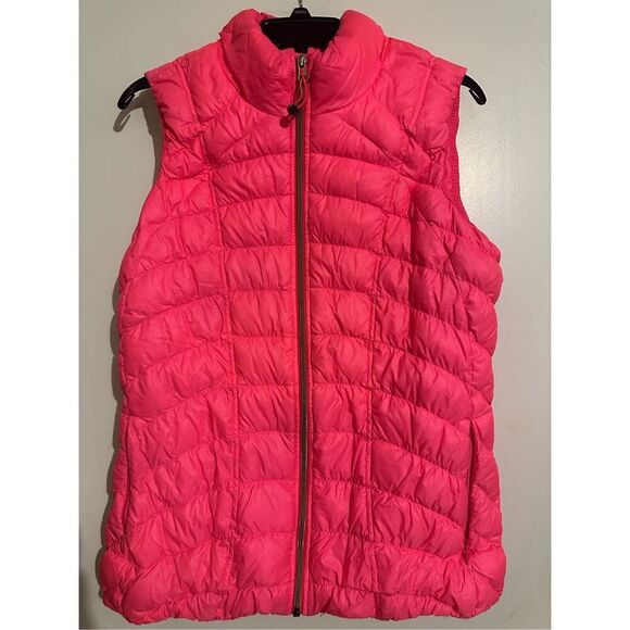 Athleta DOWNTIME VEST CORALADE Barbie Pink Size XL Puffer goose down - Picture 1 of 6